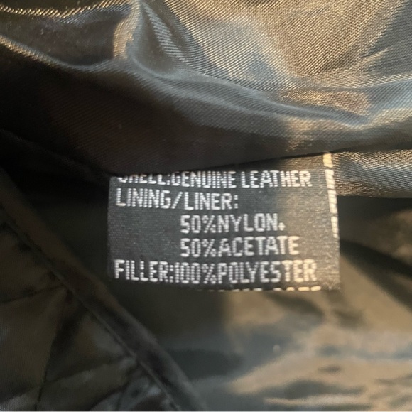 LEATHER FRINGE BIKER JACKET SILVER BIKE WOMENS SZ XXL BLACK Moto - Picture 8 of 14